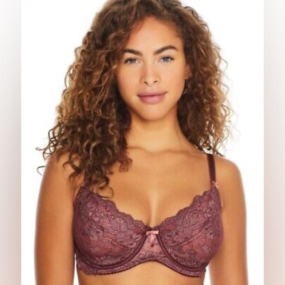 Adore Me Pink Underwire Lace Bra